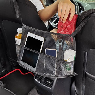 Car Net Pocket Handbag Holder Car Storage Netting Pouch Seat Side Storage Mesh Organizers Bag - 5.0 - cjdropshipping
