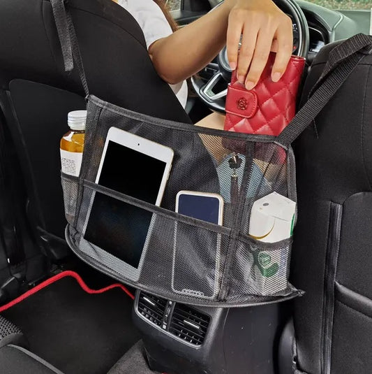 Car Net Pocket Handbag Holder Car Storage Netting Pouch Seat Side Storage Mesh Organizers Bag - 5.0 - cjdropshipping