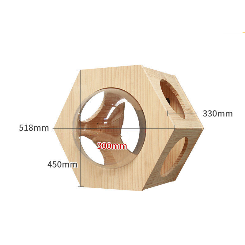 Pet Cat Climbing Frame Wall Type Solid Wood Wall Hanging Platform Ladder Pets Accessories - 0 - CJ - Hexagonal space capsule - CJJT148790308HS