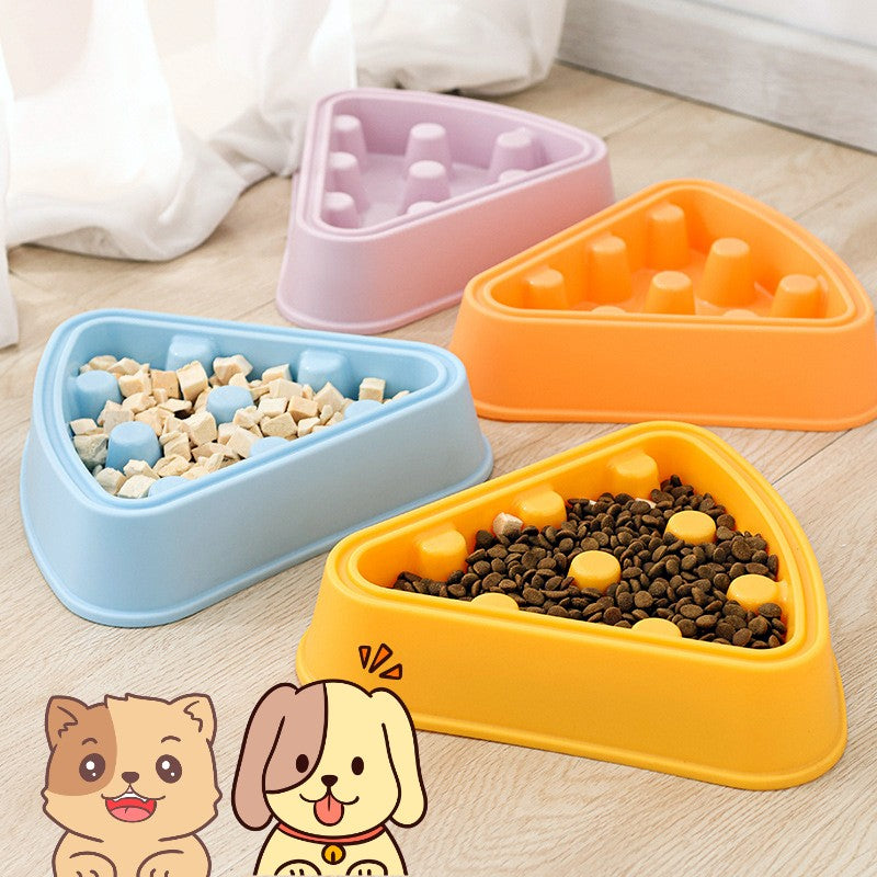 Pet Cat Dog Bowl Cartoon Pizza Single Bowl Slow Food - 0 - CJ