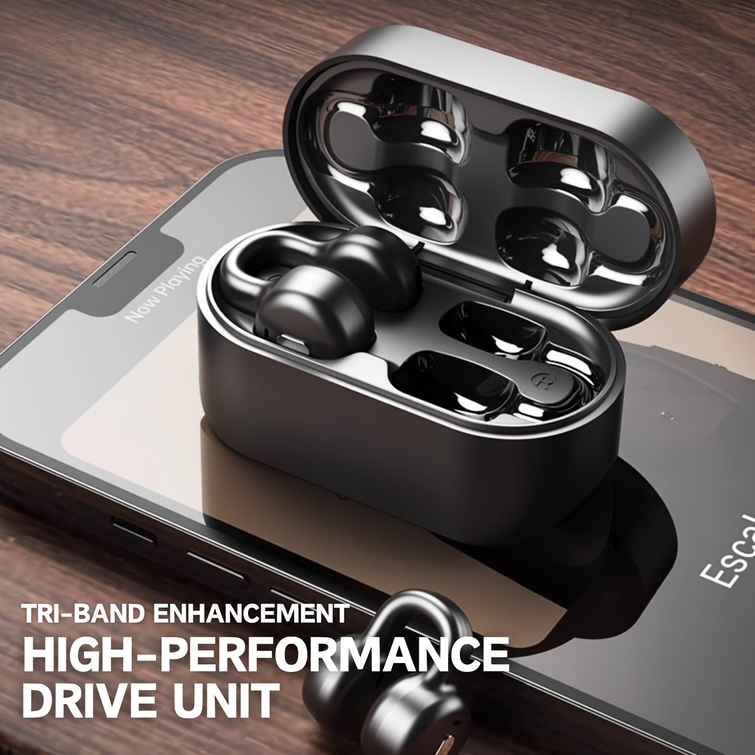 Wireless Open - back Headphones, Bluetooth Clip - on Earbuds, Sports Headphones, Ultra - lonoBattery Life, Unisex, Suitable For Everyday Wear, Christmas Gift, Birthday Gift. - 5 - CJ