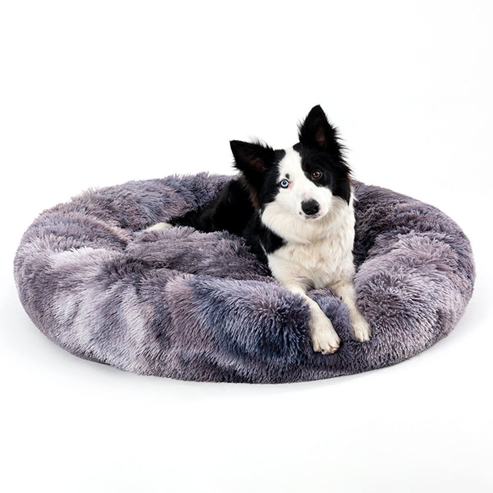 Fluffy Donut Dog Bed  Warm Soft Long Plush Pet Cushion Dog House Cat  Bed Washable Pet Sofa Mat Calming Samll Large Dog Beds - 4 - CJ