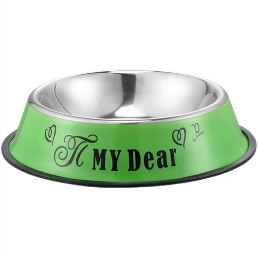 pet bowl pet feeding basin - 0 - CJ - Green cartoon - 16cm - CJJJCWGY00045 - Green cartoon - 16cm
