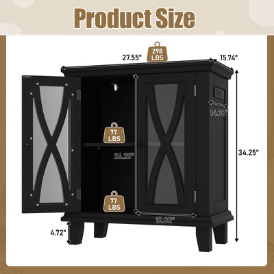 20 - gallon Aquarium Rack With 4 AC Outlets And 2 USB Outlets, Farmhouse - style Decorative Aquarium Rack Furniture With Adjustable Shelves 10 - 20 Gallon Reptile And Turtle Rack With Cabinet Storage Space - 5 - cjdroshippping