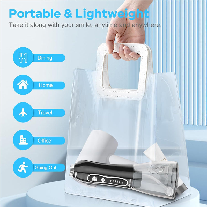 Water Dental Flosser Teeth Pick Portable Oral Irrigator With 5 Modes IPX7 - 5 - CJ