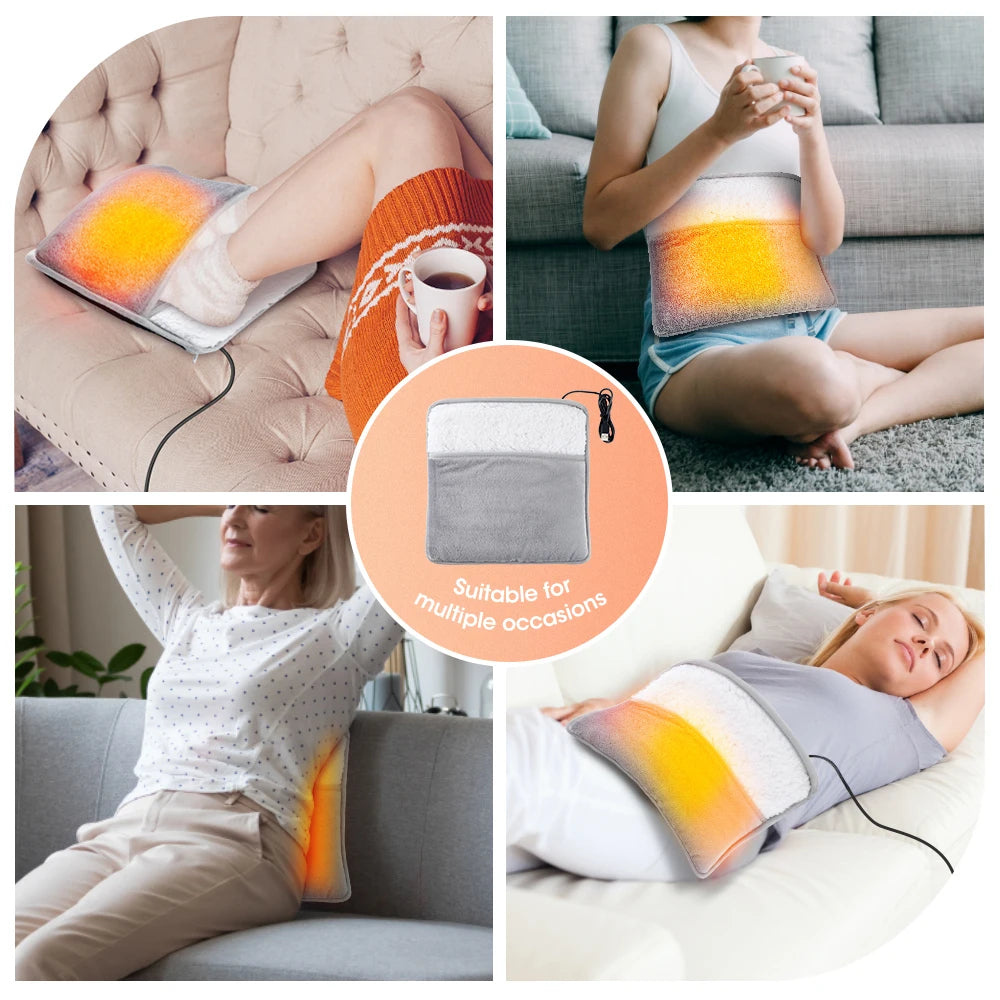 Winter Electric Foot Heating Pad USB Charging Soft Plush Washable Foot Warmer Heater Improve Sleeping Household Foot Warming Mat Electric Foot Warmer With Dual - Sided Heating Elements - 5 - CJ