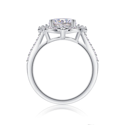 1Camellia - A Fashionable Jewelry Ring Set With Moissanite S925 Sterling Silver And Gold - plated Diamond Prohibit TikTok sales - 5 - CJ