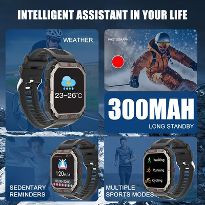Men S Smart Watch Answer,make Calls, Wireless Calling Sports Smartwatch Fitness Tracker, With Multiple Sport Modes, Step Counter, Alarm, Compatible With IPhone And Android Phones - 5 - CJ