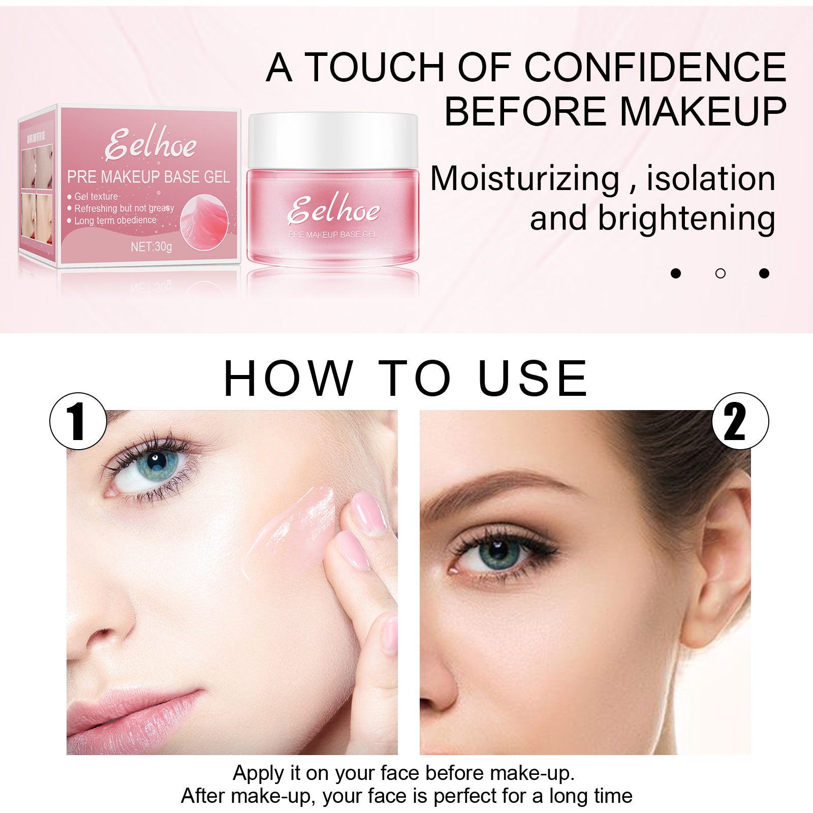 EELHOE Base Gel For Makeup, Pre - makeup Moisturizing And Firming Skin Isolation Base Concealer Cream - 5 - CJ