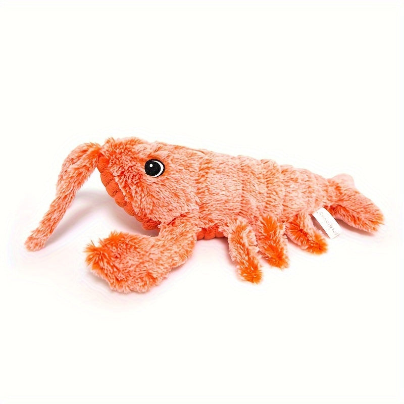 Pet Gravity Shrimp Plush Toy USB Charging Simulate Lobster Electric Jumping Cat Toys, Simulation Lobster Dog Toy, USB Charging With Catnip Plush Cat Toy, Pet Dog Cats Stuffed Interactive Toy - 5 - CJ