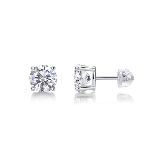 1Luxury Fashion Classic Moissanite Silver Stud Earrings Prohibit TikTok sales - 5 - CJ