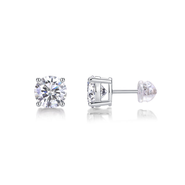 1Luxury Fashion Classic Moissanite Silver Stud Earrings Prohibit TikTok sales - 5 - CJ
