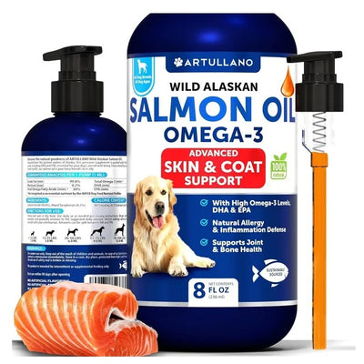 Salmon Oil For Dogs 3 For Dogs 8 FL OZ Wild Alaskan Salmon Fish Oil - 5 - CJ