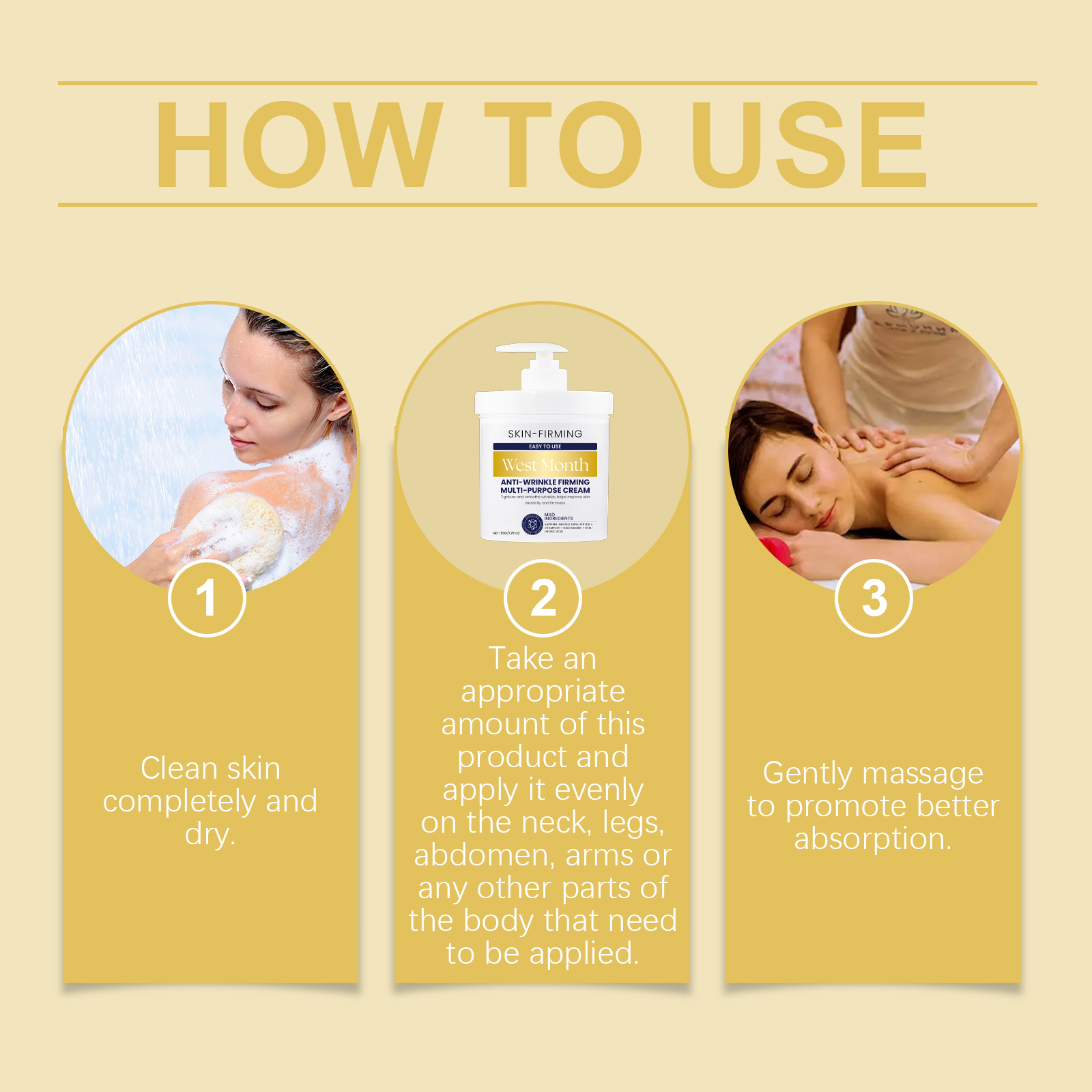 West&Month Skin Care Cream, Moisturizing Body Cream Moisturizing Skin Care Cream