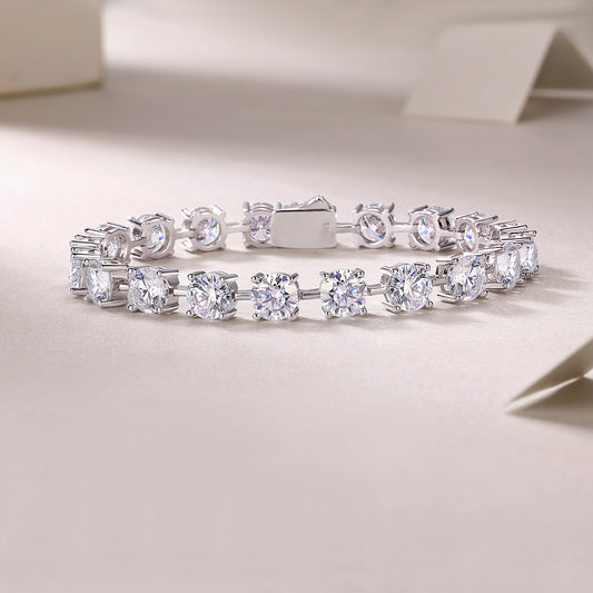 1About Time Luxury Fashion Mossan Diamond S925 Silver Bracelet Comparable To Natural Diamonds Prohibit TikTok sales - 5 - CJ
