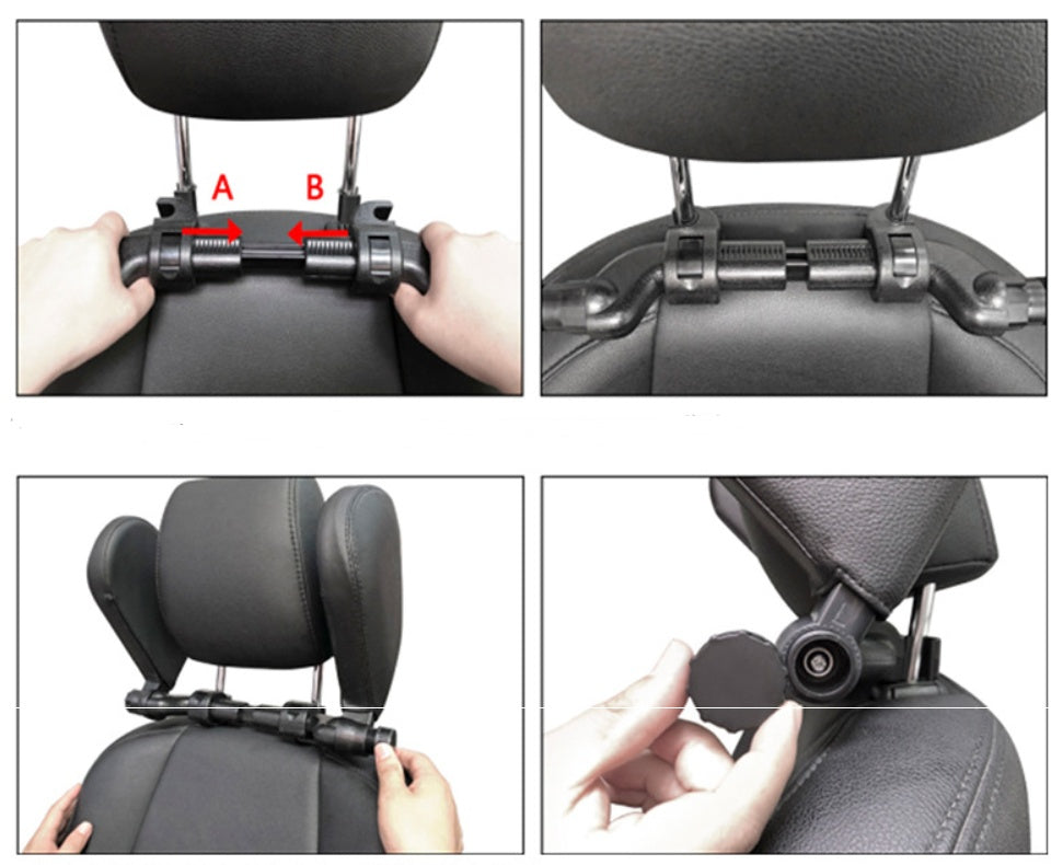 Car headrest pillow Sleep Adjustable Side Car Soft Travel Seat Headrest Auto Leather Support Neck Pillow Cushion car accessories - 0 - CJ