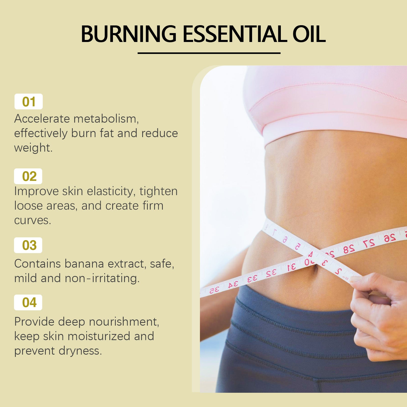 West&Month Banana Body Essential Oil Nourishes Waist Arm Light Skin Show Figure Massage Treatment - 5 - CJ