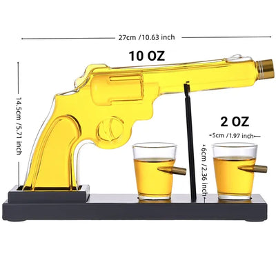 Gifts For Men Dad, 10 Oz Whiskey Gun Decanter Set + 2 Bullet Glasses - Unique Birthday Pistol Gift Ideas Daughter Son, Personalized Liquor Dispenser - Scotch Bourbon Vodka, Him, Brother Husband - 5 - CJ