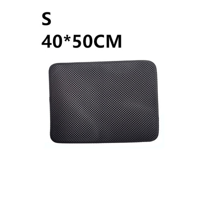 Double Layer Litter Cat Bed Pads Pet Cat Litter Mat Trapping Pets Litter Box Mat Pet Product Bed For Cats House Clean Mat - 0 - CJ