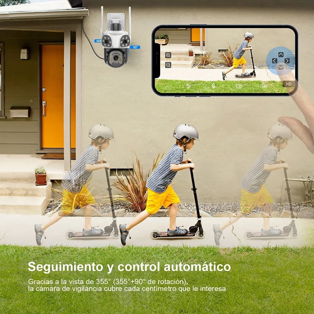 Hardline Security Cameras Dual Lens 2 - in - 1 Lenses - White - 5 - CJ