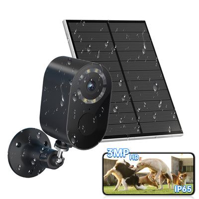 3MP Low Power Wireless Solar Panel IP Camera PIR WiFi Rechargeable Battery Security Outdoor Camera - 5 - CJ