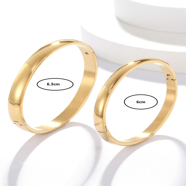 Two Piece Set Of Fashionable Hot Selling Metal Stainless Steel Material Couple Style Men's And Women's Wristbands Bracelet Gift - 5 - CJ