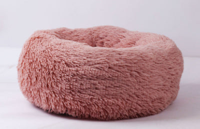 Dog Beds For Small Dogs Round Plush Cat Litter Kennel Pet Nest Mat Puppy Beds - 0 - CJ - Skin Pink - 27.6X7.9inch - CJGY136518212LO