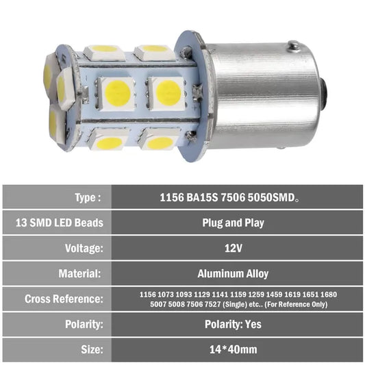 20Pcs 12V Car Light Bulbs 4500K 14MM Aluminum Alloy Turn Signal Light - 5 - CJ