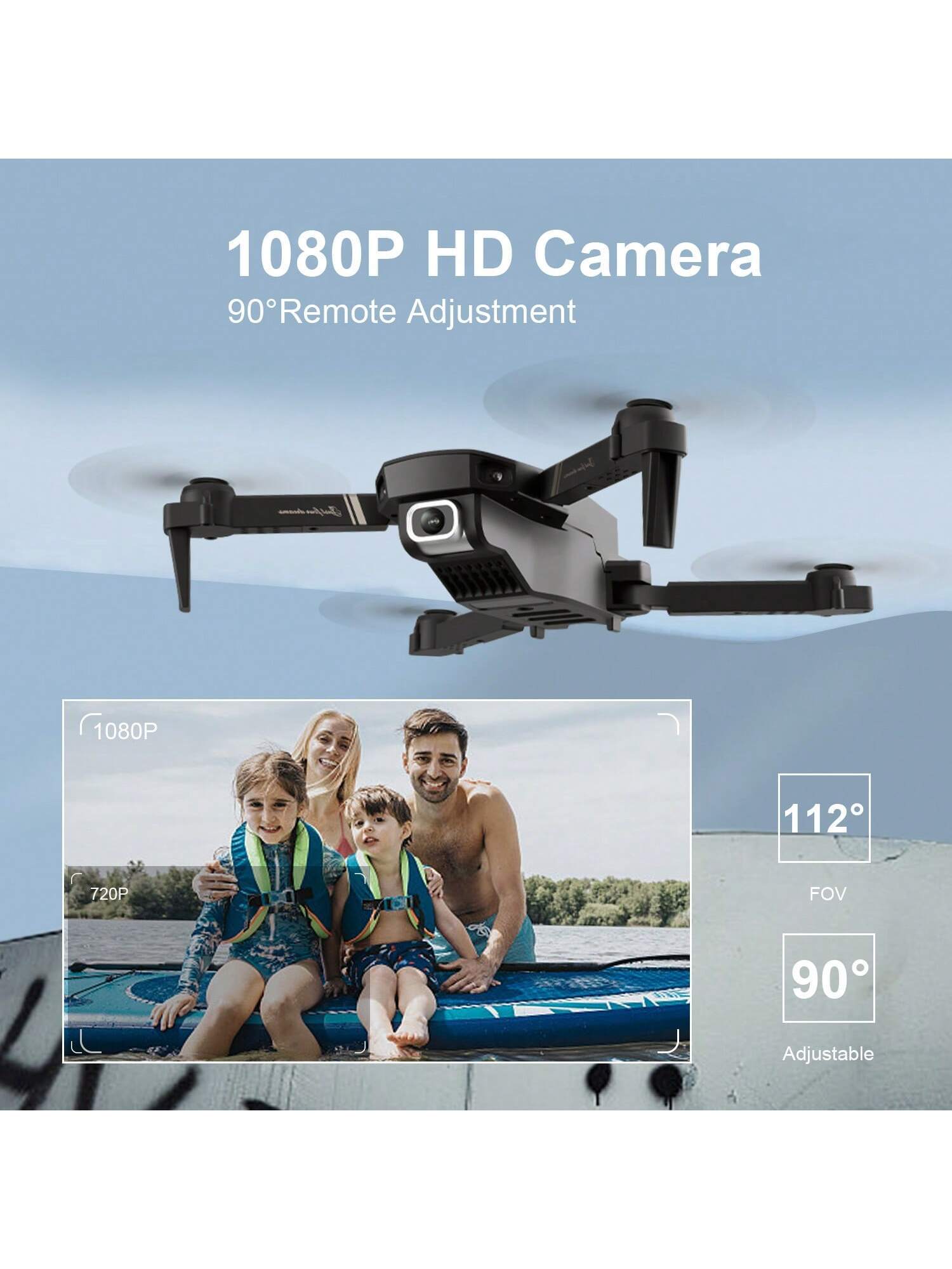 V4 Foldable Mini Drone With Camera 4K 1080P HD Drone ,3 Batteries,Drones For Adults Kids,Remote - controlled Quadcopter,Logistics Is Randomly Sent By UPS,USPS, - 5 - CJ