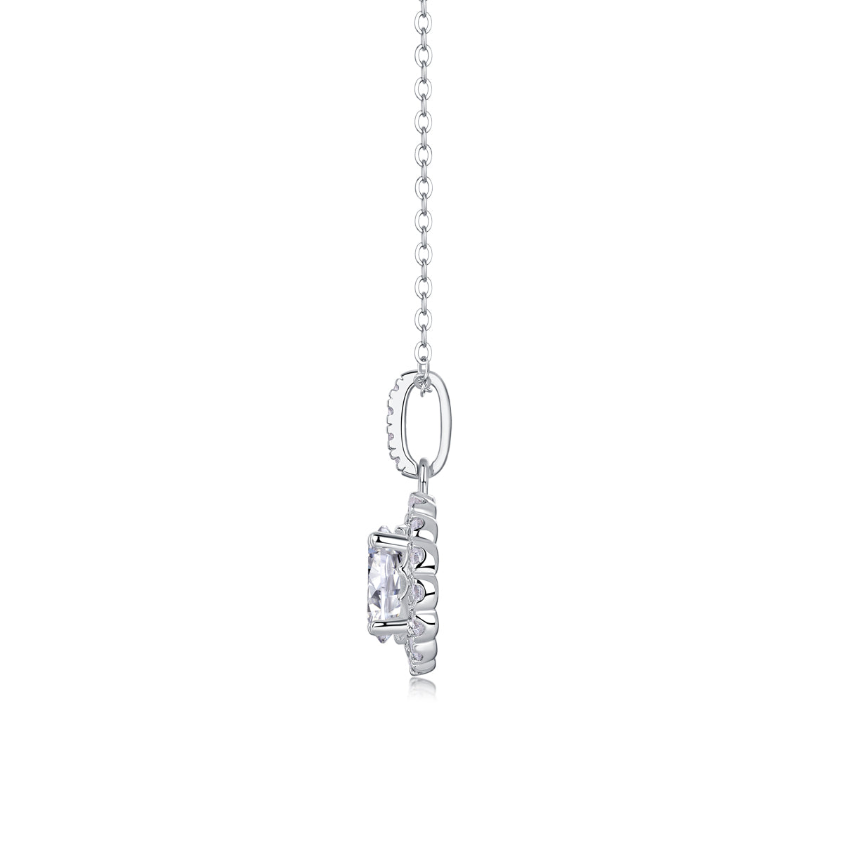 1Dandelion - A Fashionable And Luxurious Diamond Jewelry Pendant Set With 2 - carat Moissan Diamonds, S925 Sterling Silver And Platinum Plating Prohibit TikTok sales - 5 - CJ