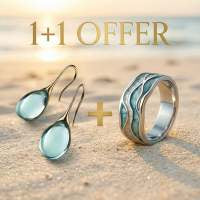 Beach Wave Series Ring Design Aurora Ocean Holiday Style Jewelry - 0 - CJ