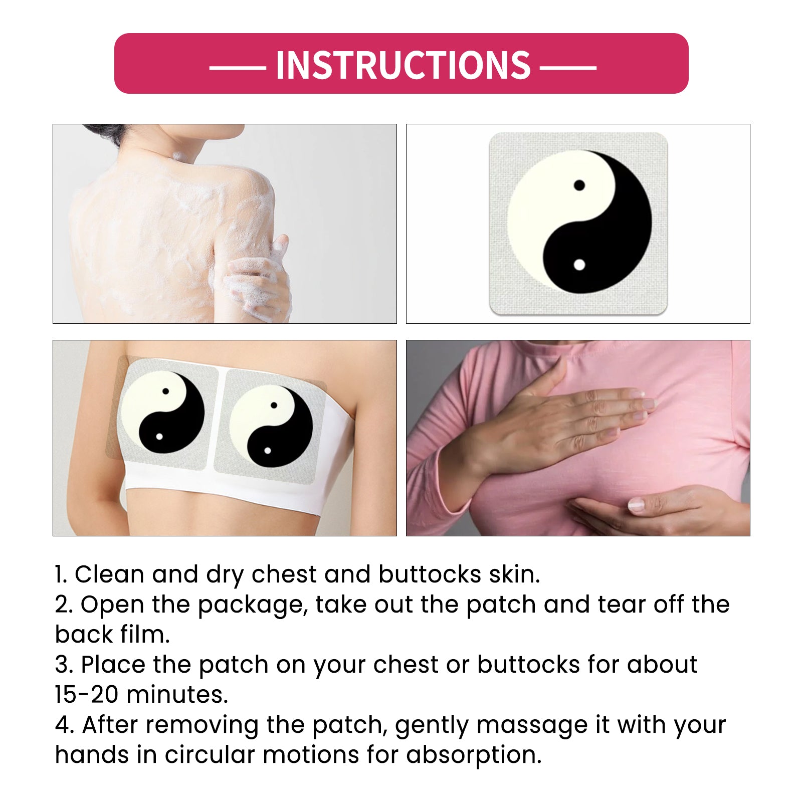 Ximonth Breast & Buttock Enhance Patch, Plump Chest Firm And Full To Highlight The Curve Of The Hip Body Shaping Patch - 5 - CJ