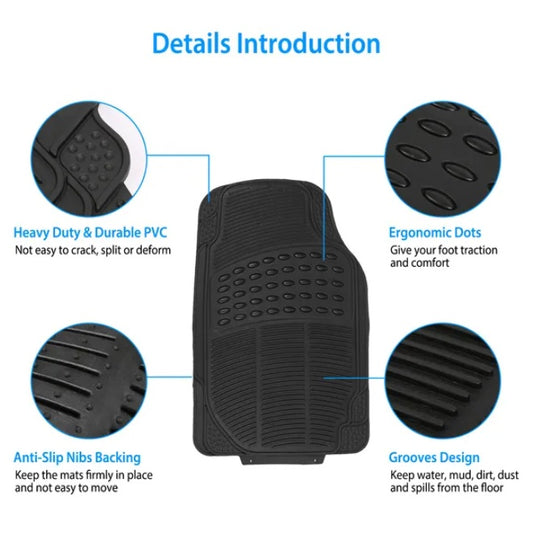 PVC Rubber Heavy - duty Drive Car Floor Mat - 5 - CJ