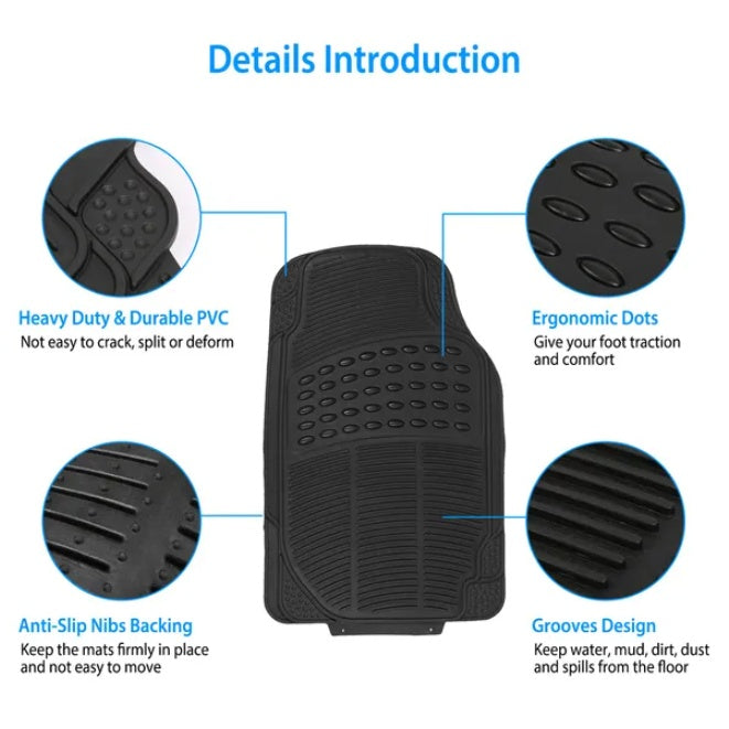 PVC Rubber Heavy - duty Drive Car Floor Mat - 5 - CJ