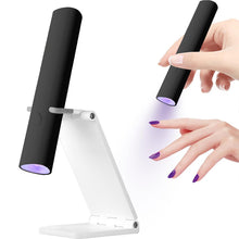 UV For Gel Nails, Mini U V LED Nail Light Handheld, With Bracket, Portable Nail Dryer, Rechargeable USB Wireless, For Fast Drying, Black - 5.0 - CJ
