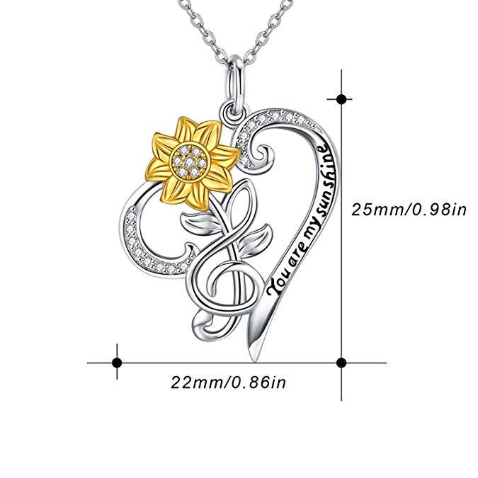 Sunflower Necklace S925 Sterling Silver - 0 - CJ