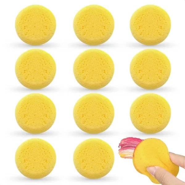 12 Pcs Pottery Sponges For Clay 2.8 X1 Inch Pottery Sponge For Painting Car Waxing Washing Dishes & Ceramic Care Tack Sponges For Cleaning Leather Durable Texture For Efficient Sculpting & Cleanup