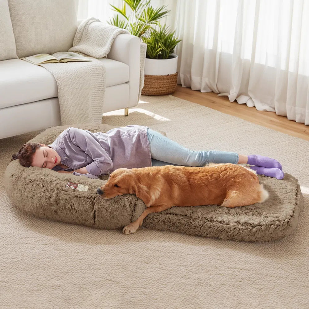 Human Dog Bed 71 X 43 X12 Dog Beds For Large Dogs Foldable Plush Washable Dog Bed For People Doze Off, Orthopedic Dog Beds For Humans Size Fits You And Pets - 5 - CJ