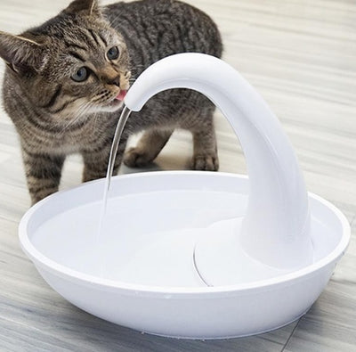 Automatic Swan Pet Cat Water Dispenser Drinking Bowl - 0 - CJ