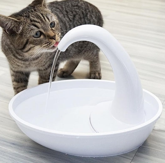 Automatic Swan Pet Cat Water Dispenser Drinking Bowl - 0 - CJ
