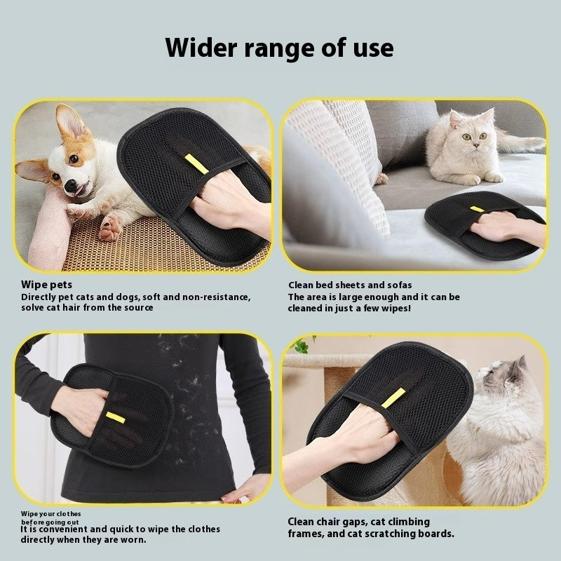 Pet Hair Remover Mitt Pet Hair Remover Gloves Deshedding Brush Glove For Dog Cat Rabbit With Long Short Curly Hair - 0 - CJ
