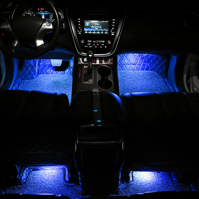 4Pcs Car Interior LED Atmosphere Light Car Charge Decorative Lamp DC 12V Blue Light - 5 - CJ