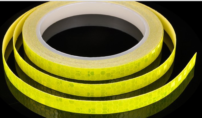 Car and motorcycle bicycle reflective stickers mountain bike luminous stickers dead fly bicycle wheel body sticker - 0 - CJ - yellow - CJQCWBQC00044 - yellow
