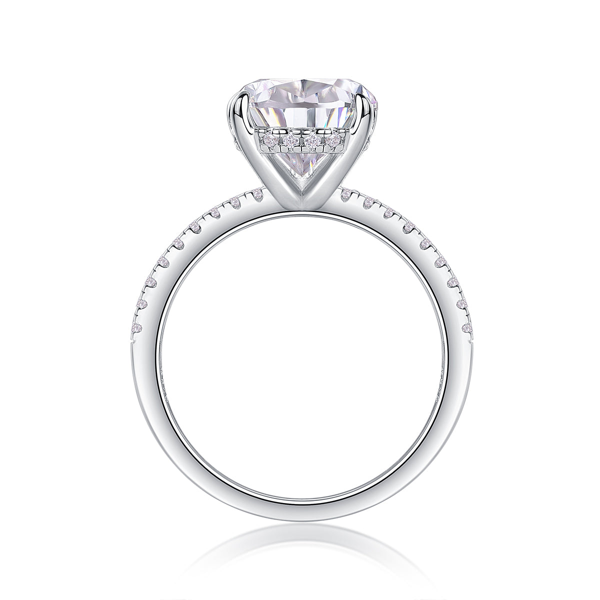 1Light And Shadow - A Fashionable Diamond Jewelry Piece Set With Moissanite S925 Sterling Silver And Platinum Diamond Ring Prohibit TikTok sales - 5 - CJ