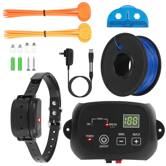 1Set Dog Fence System Pet Containment System With One Hundred Adjustable Levels IPX7 Waterproof Rechargeable Receiver Underground Fence For Small Medium Large Dog - 5 - CJ