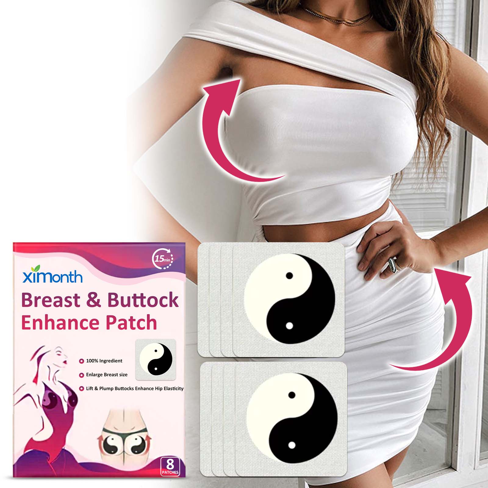 Ximonth Breast & Buttock Enhance Patch, Plump Chest Firm And Full To Highlight The Curve Of The Hip Body Shaping Patch - 5 - CJ