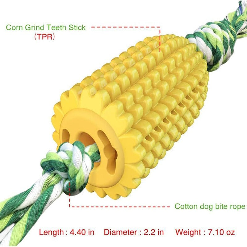Dog Toys, Dog Toys Suitable For Strong Chewing, Durable And Chewy Squeaking Interactive Dog Toys, Small, Medium And Large Dog And Puppy Teeth Chewing Corn Cob Toys - 5 - CJ