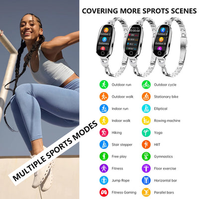 Smart Watch - Fitness Tracker And Menstrual Cycle Tracking, Heart Rate&Blood Pressure Monitoring, Sleep Tracking, Step Counter, Waterproof Smart Watch Compatible With IPhone&Android Phones - 5 - CJ