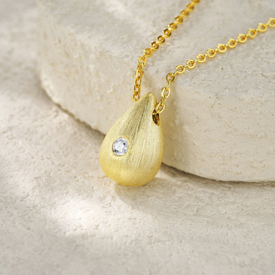 1Dreamy Water Drop - A Trendy Diamond Jewelry Necklace Pendant Set With 1 - carat Moissanite S925 Sterling Silver And Gold Plating Prohibit TikTok sales - 5 - cjdropshipping