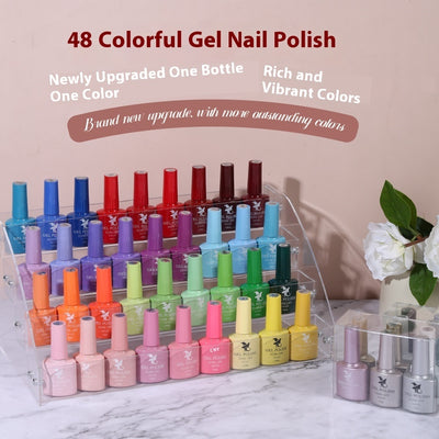 48 Color UV Phototherapy Plastic Gel Nail Polish Suit - 0 - CJ